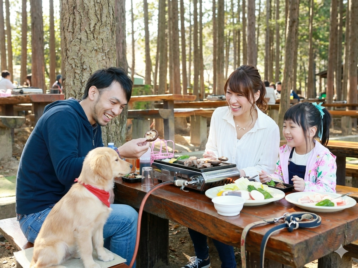愛犬と楽しむ大自然BBQ